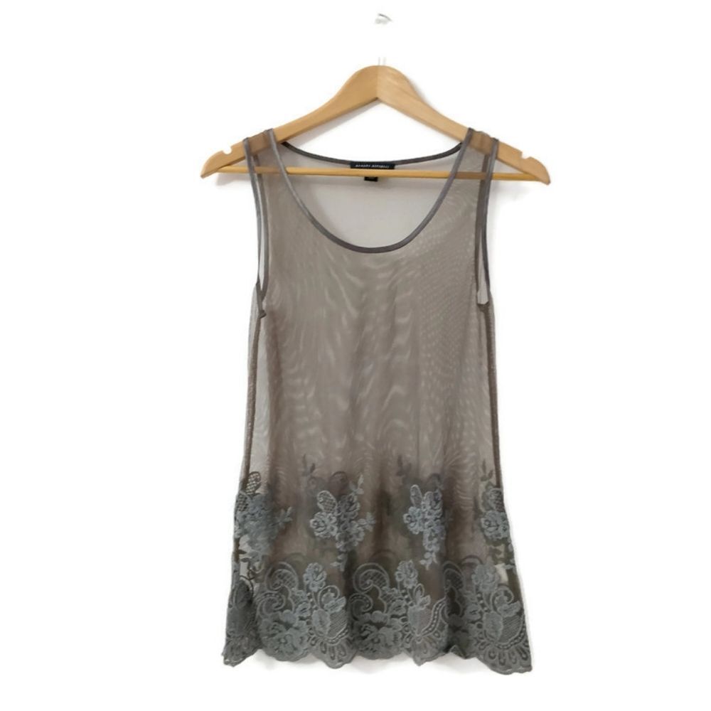Banana Republic Petite Slate Gray Mesh, size XS